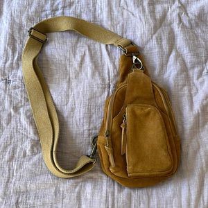 Free People Hudson Sling Bag Washed Whiskey